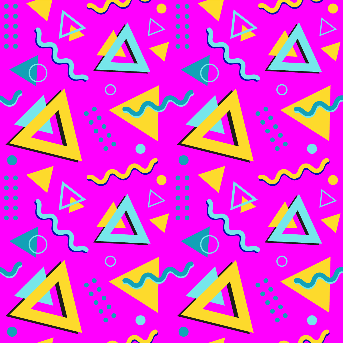 Vinil podovi geometrijski uzorak iz memphisa iz 1980-ih - TenStickers