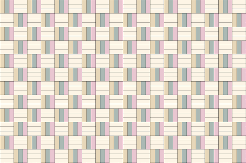 Vinil podovi geometrijski tkani blokovi u boji - TenStickers