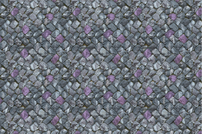 Vinil podovi efekt kamena siva popločana pješačka staza - TenStickers