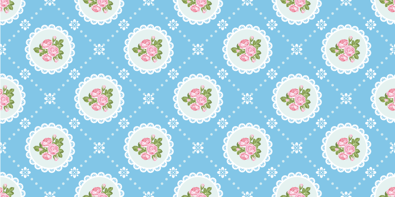Vinil podovi berba floral Lace Pattern - TenStickers