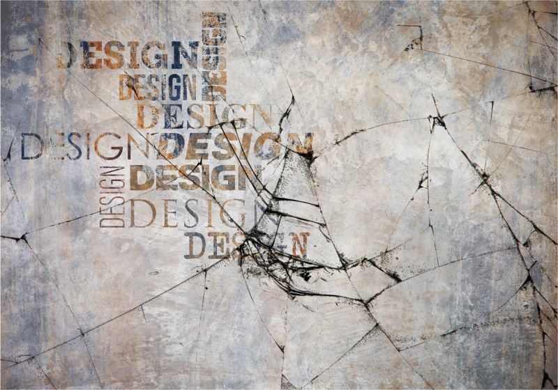 Vinil podovi efekt kamena napuknuta kamena tipografija - TenStickers