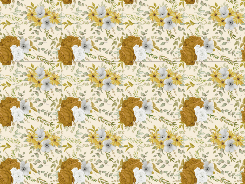 Vinil podovi cvijeće i biljke botanički listnati dizajn - TenStickers