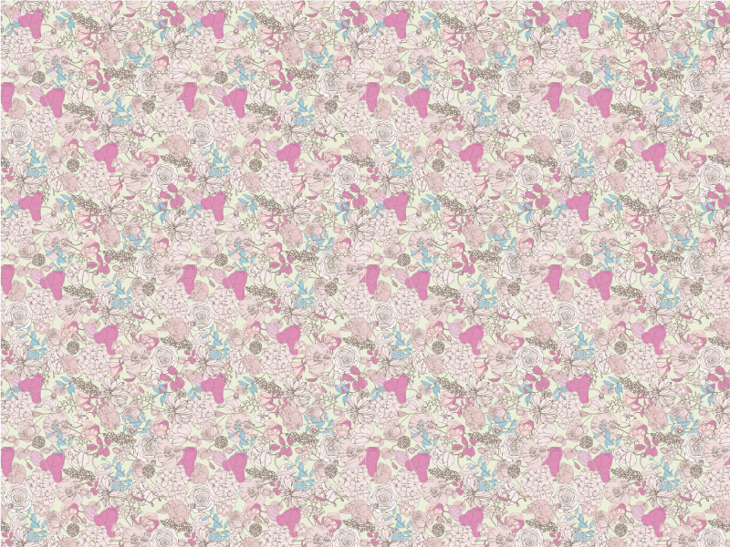 Vinil podovi cvijeće i biljke floral Ice Cream Pattern - TenStickers