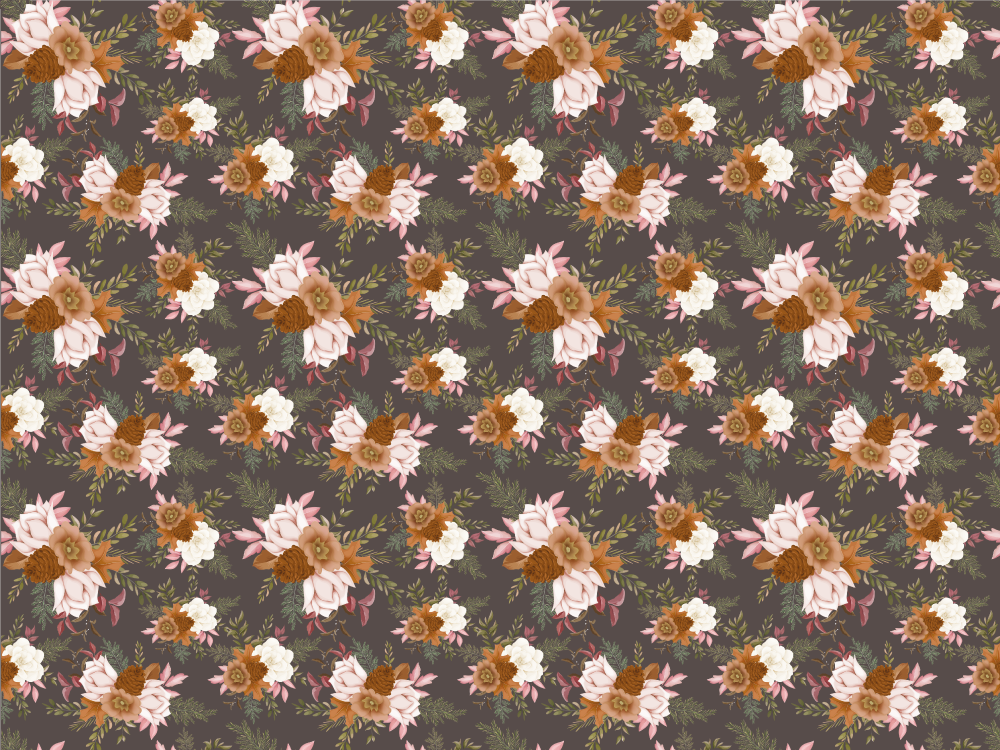 Vinil podovi cvijeće i biljke elegancija cvjetnog uzorka - TenStickers