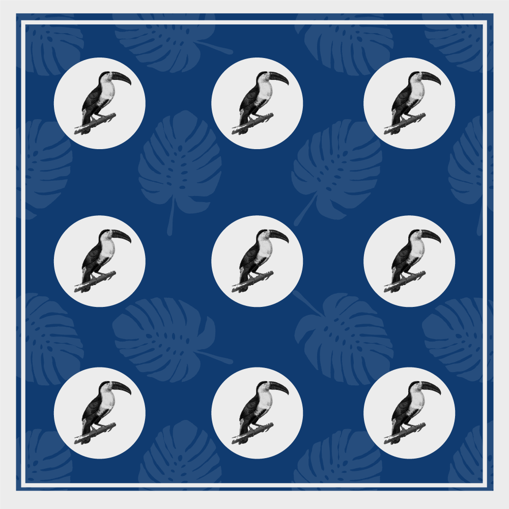 Vinil podovi životinja uzorak tropskog tukana - TenStickers