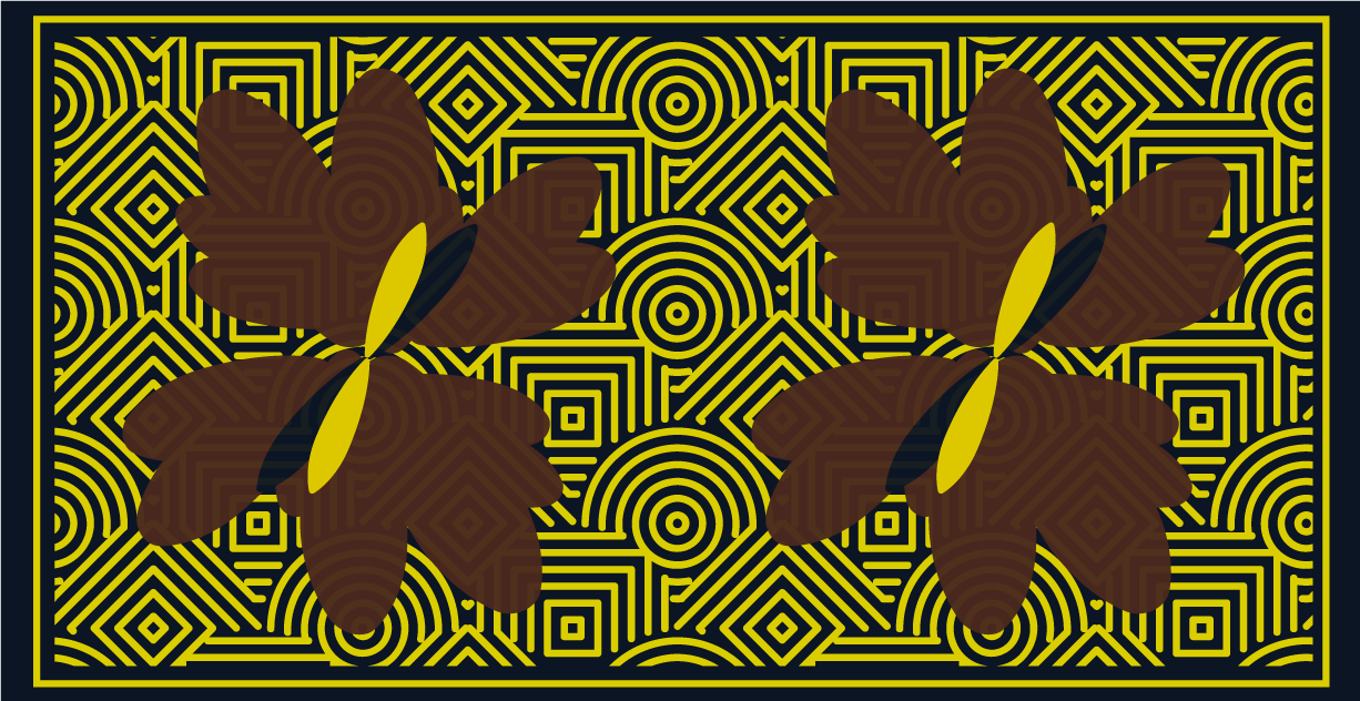 Vinil podovi geometrijski geometrijski cvjetni kontrast - TenStickers