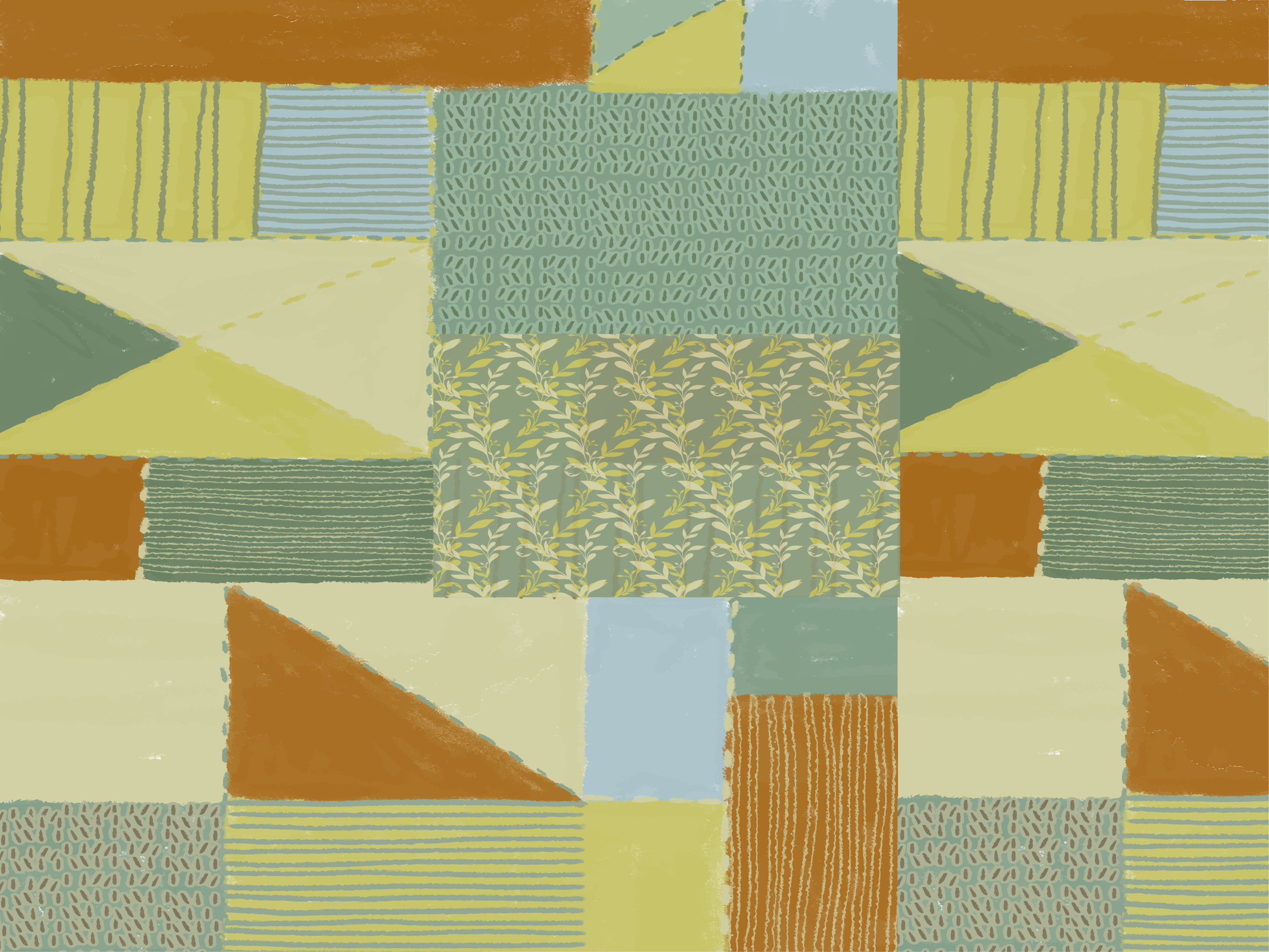 Vinil podovi geometrijski geometrijska patchwork tapiserija - TenStickers