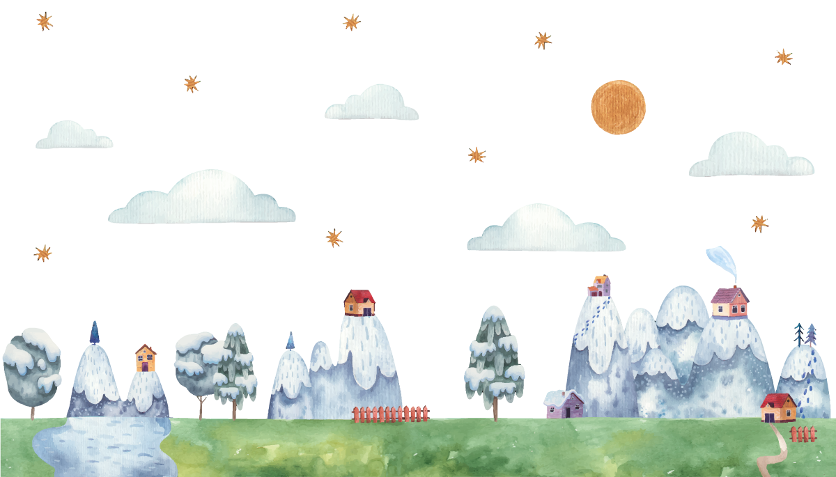 Vinil podovi djeca začarani krajobrazni prizor - TenStickers