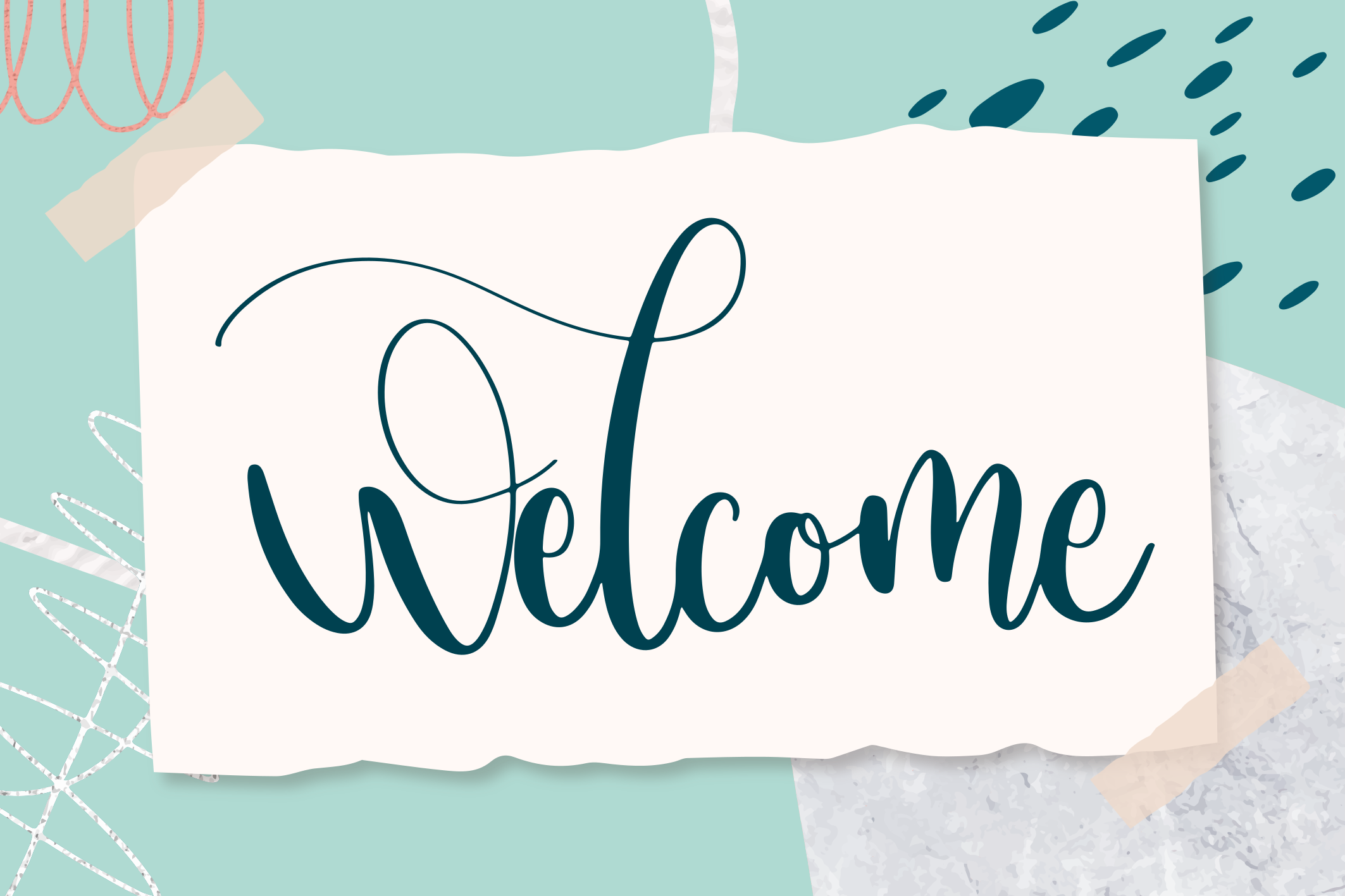 Vinilne prostirke s frazama elegantan ulazni tekst - TenStickers