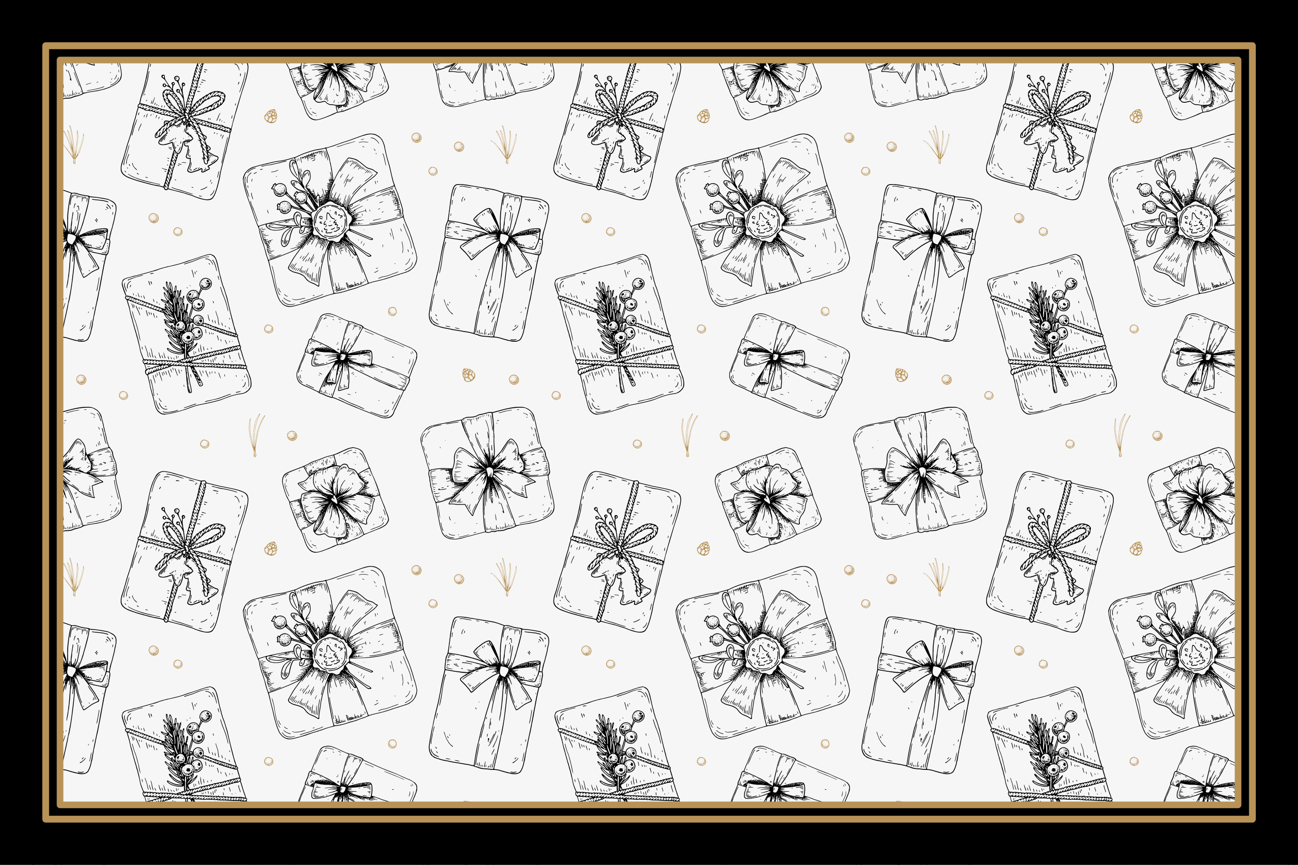 Vinil podovi Božić svečani uzorak poklona - TenStickers