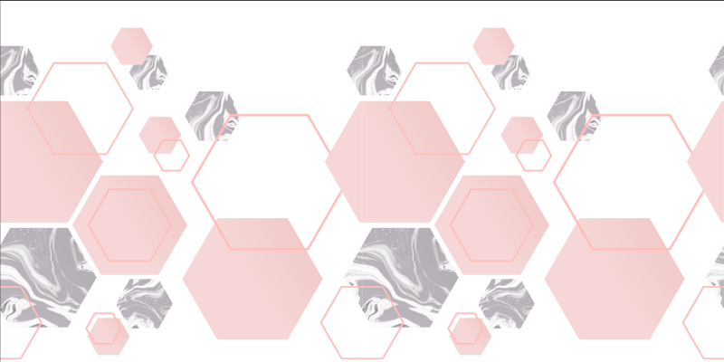 Vinil podovi mozaik mramorirani šesterokuti - TenStickers