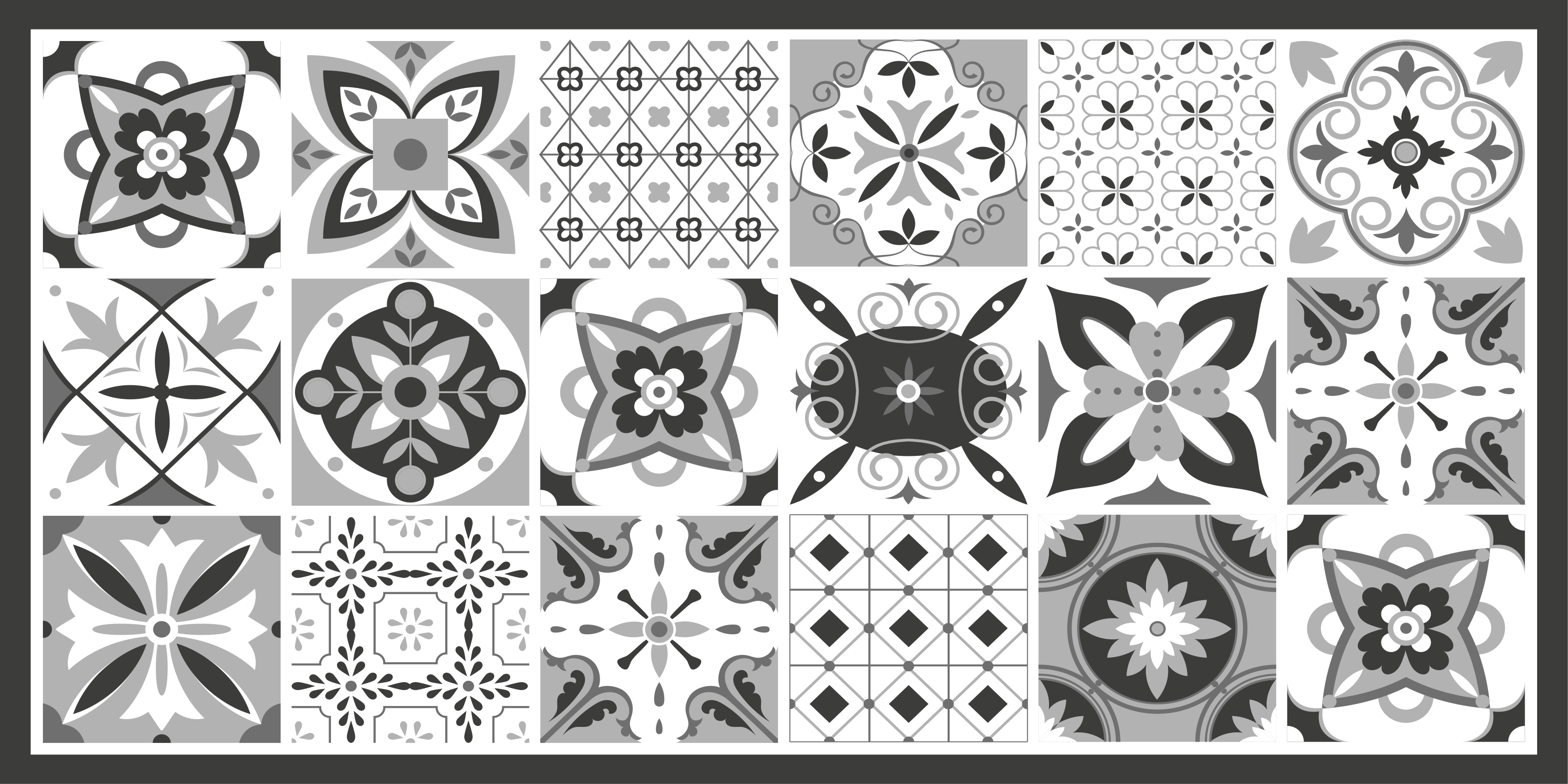 Vinil pločice ansambl pločica s uzorkom - TenStickers