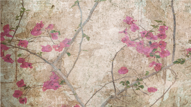 Vinil podovi cvijeće i biljke prekrivanje grane cvijeta - TenStickers