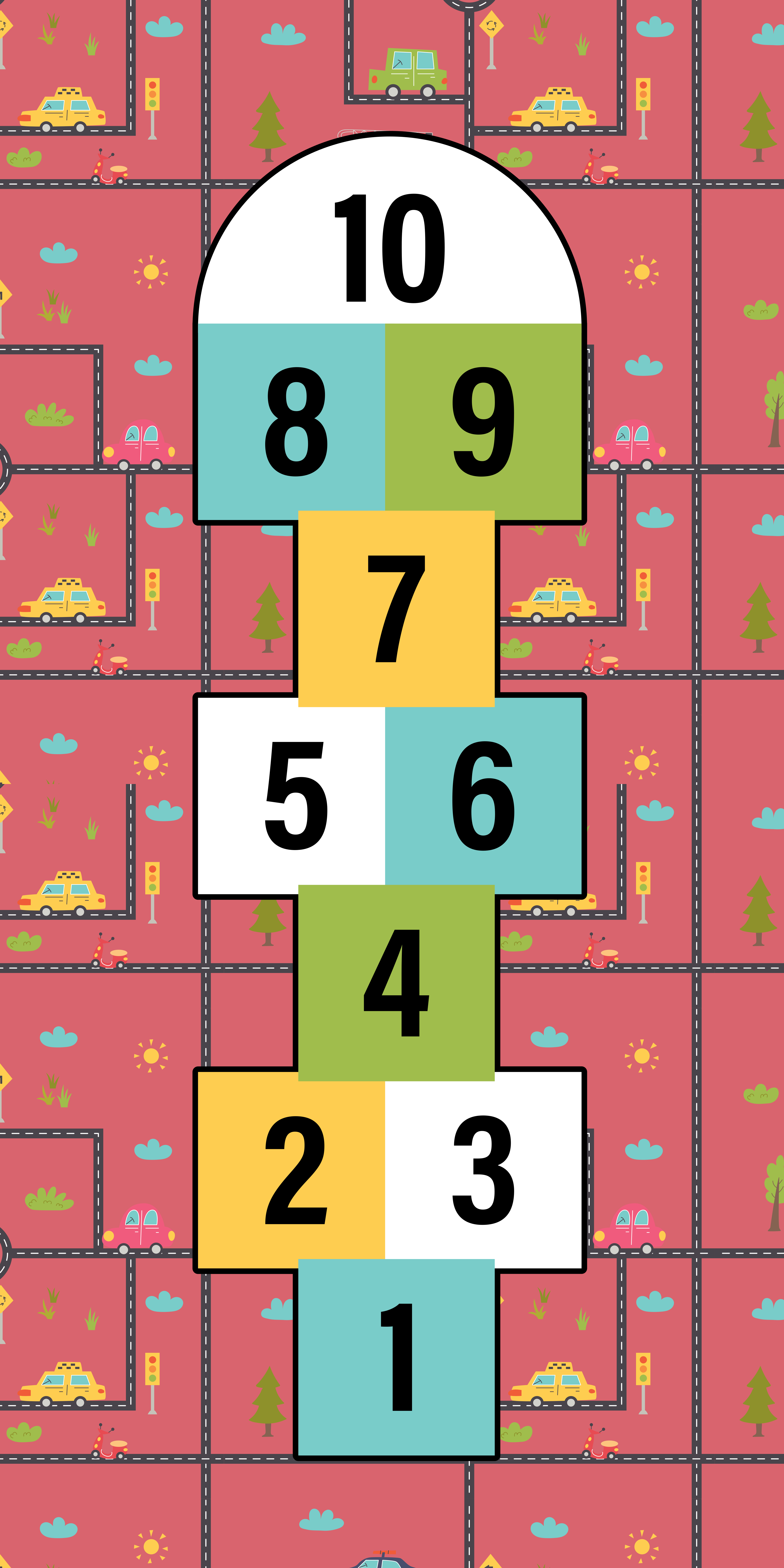 Vinil podovi igre hopscotch playtime - TenStickers