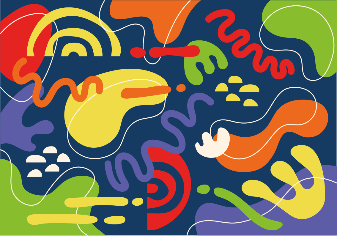 Vinil podovi geometrijski apstraktni šareni oblici - TenStickers