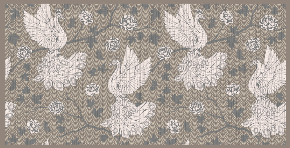 Vinil podovi životinja scena vrta ždrala - TenStickers