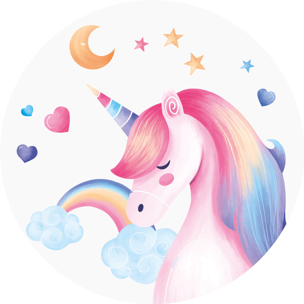 Rainbow unicorn animal pvc tepih - TenStickers