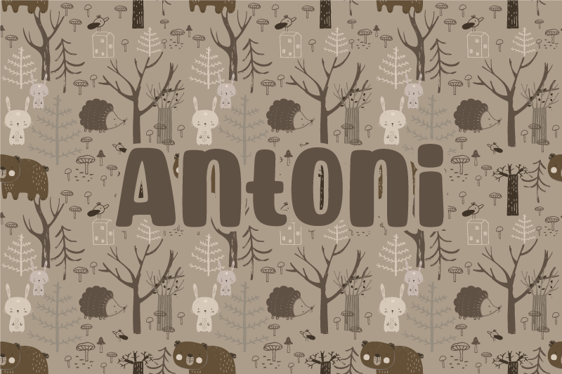 Vinil podovi s imenima začarana šuma - TenStickers