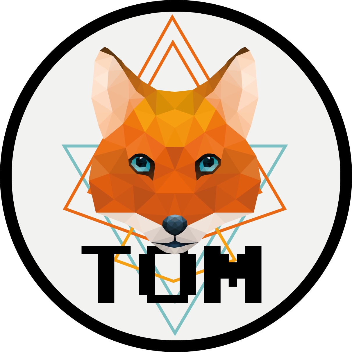 Vinil podovi s imenima geometrijski krug lisice - TenStickers