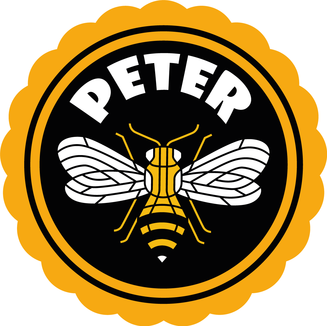 Geometrijski-životinje mala pčelica personalizirana prostirka - TenStickers