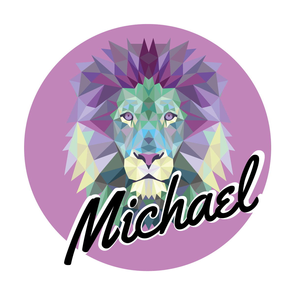 Vinil podovi s imenima prilagodljivi lav - TenStickers