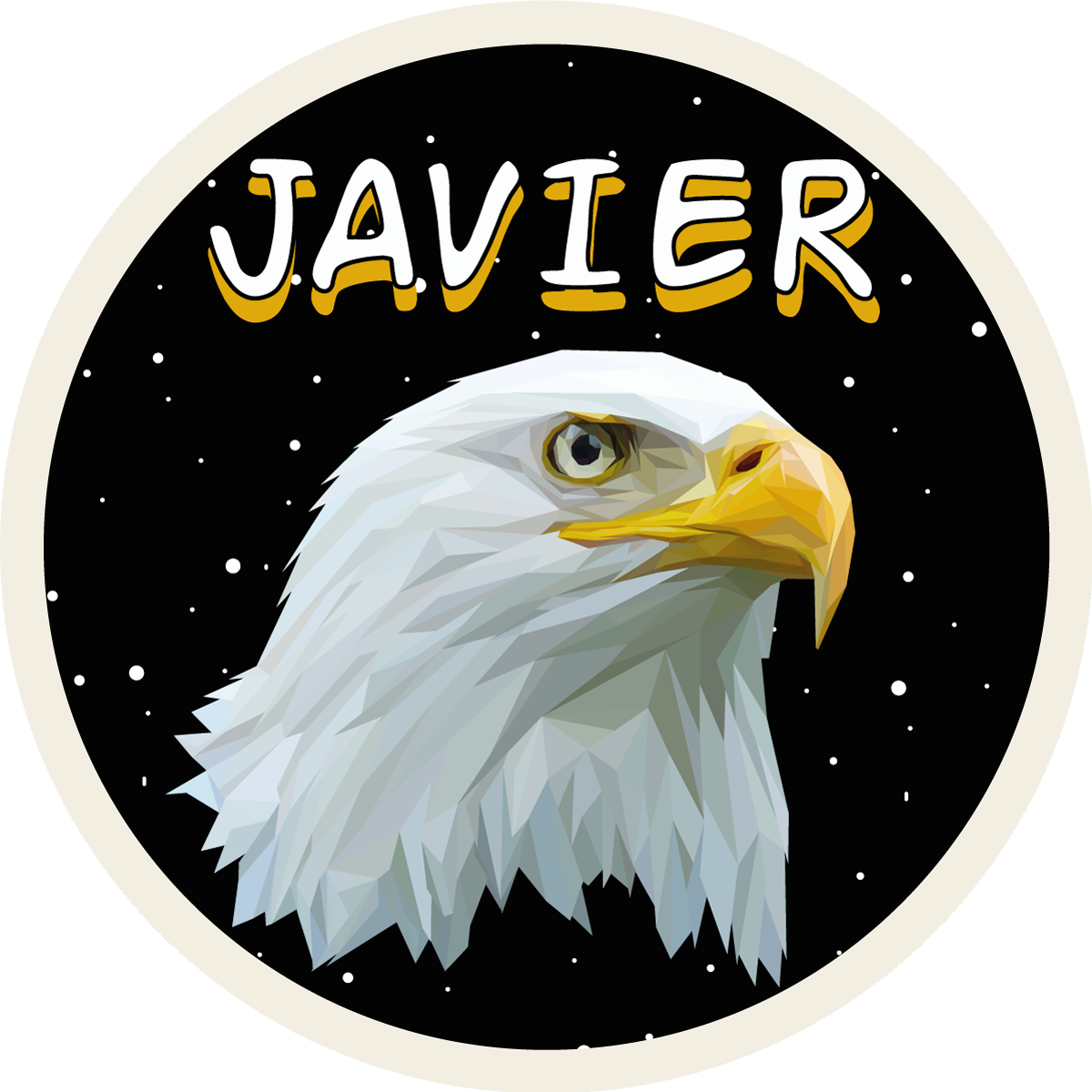 Geometrijski-životinje moćni orao personalizirana prostirka - TenStickers