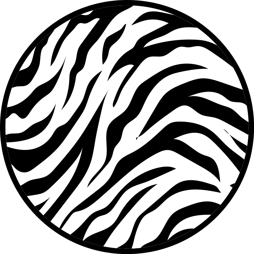 Vinil podovi otisak životinja zebra Stripe Circular Design - TenStickers