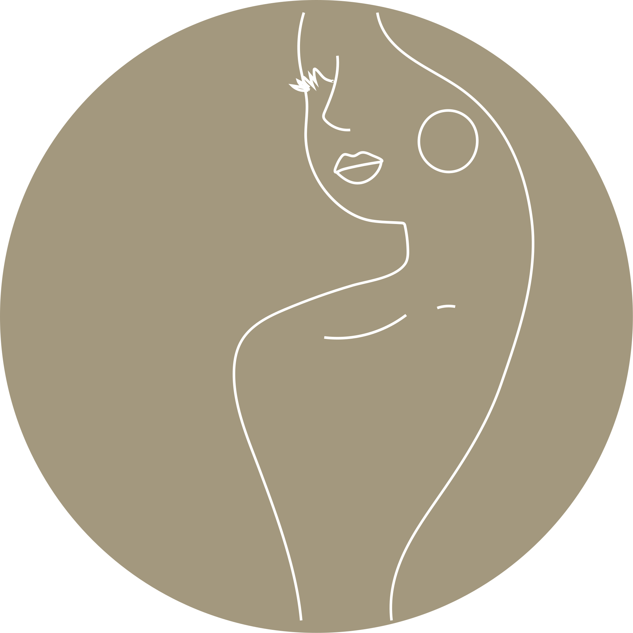 Vinil podovi minimalistički portret linijske umjetnosti - TenStickers