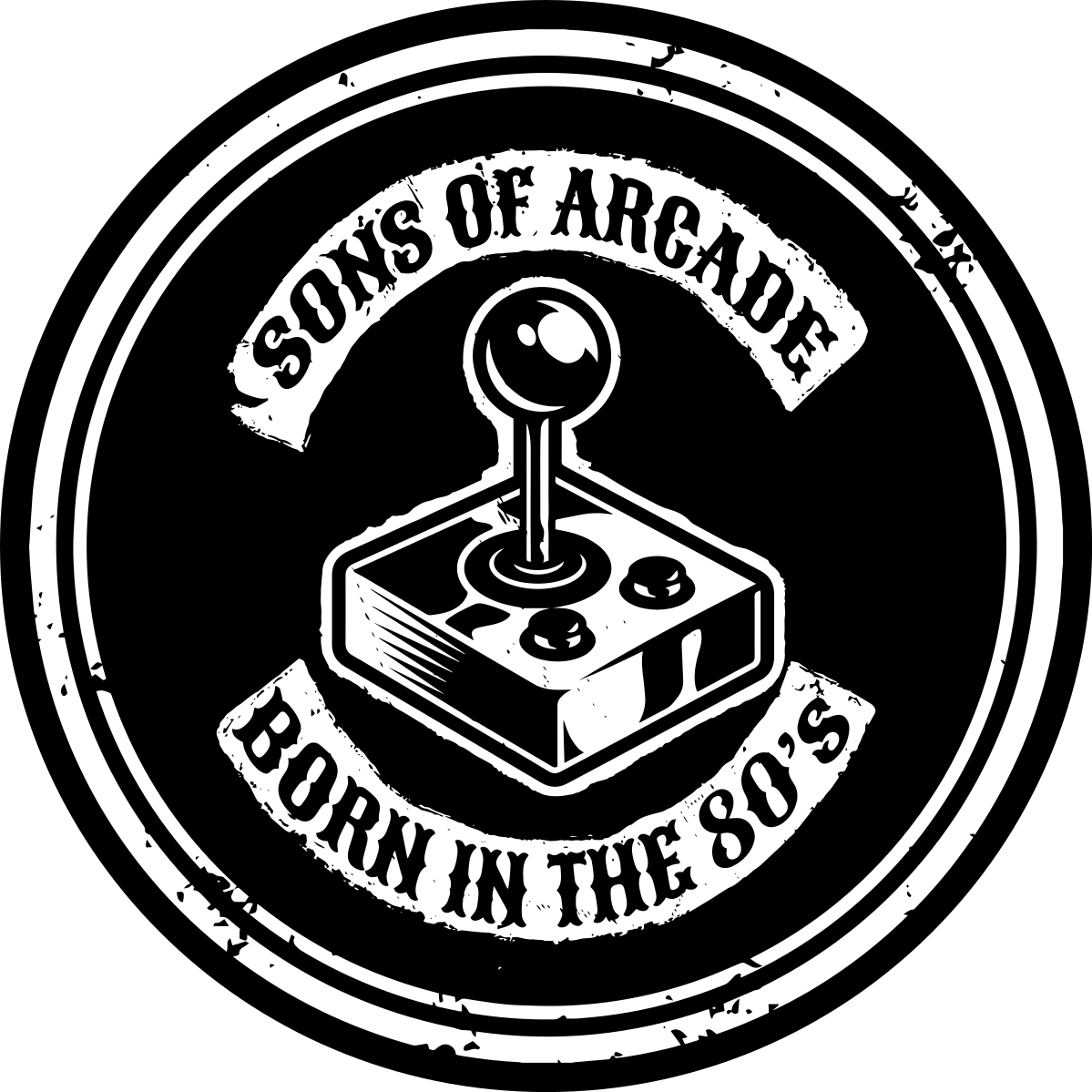 Vinilne prostirke s frazama arkadna nostalgija rođena 80-ih - TenStickers