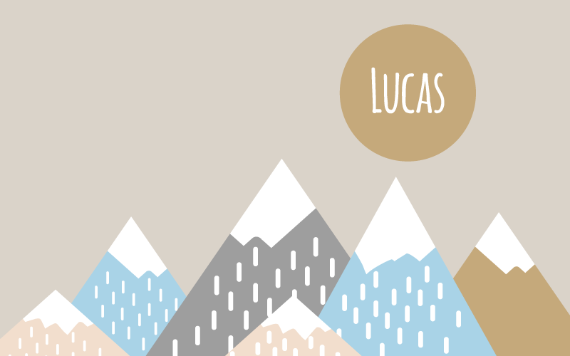 "boho" planine ilustracija dječji tepih - TenStickers