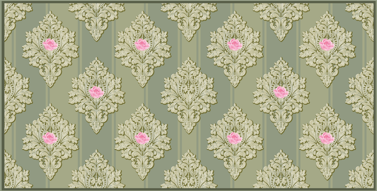 Vinil podovi cvijeće i biljke vintage Floral Pattern Decor - TenStickers