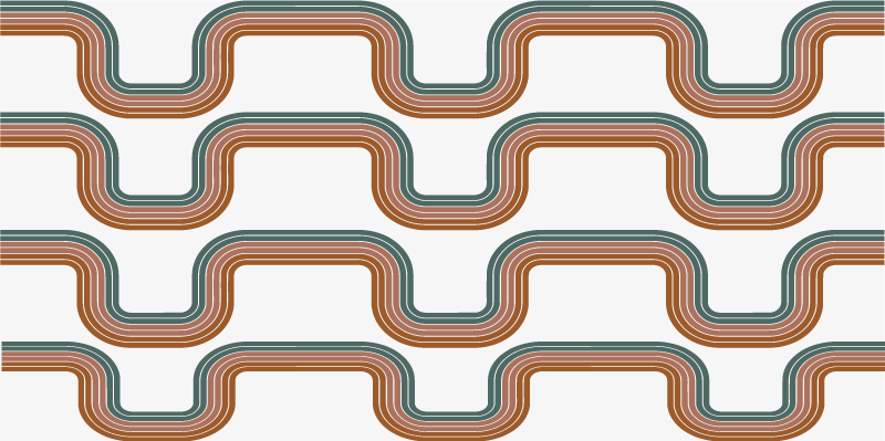 Apstraktni minimalni valovi starinski tepih - TenStickers