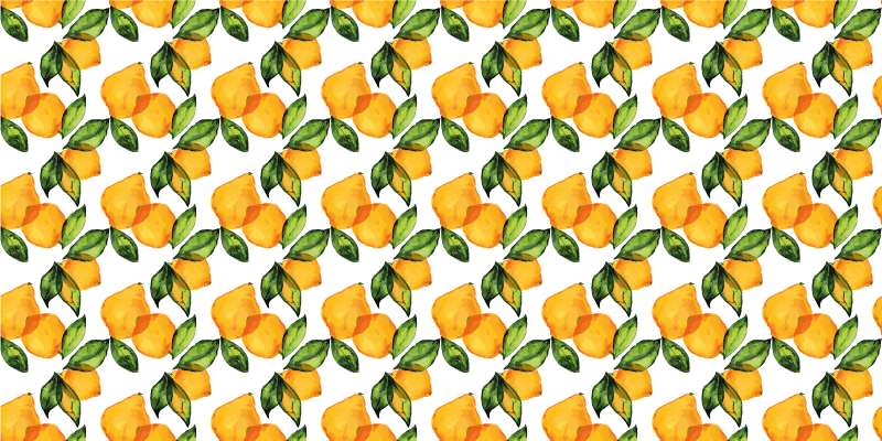 Cvjetni tepih u mediteranskom stilu boje limuna - TenStickers