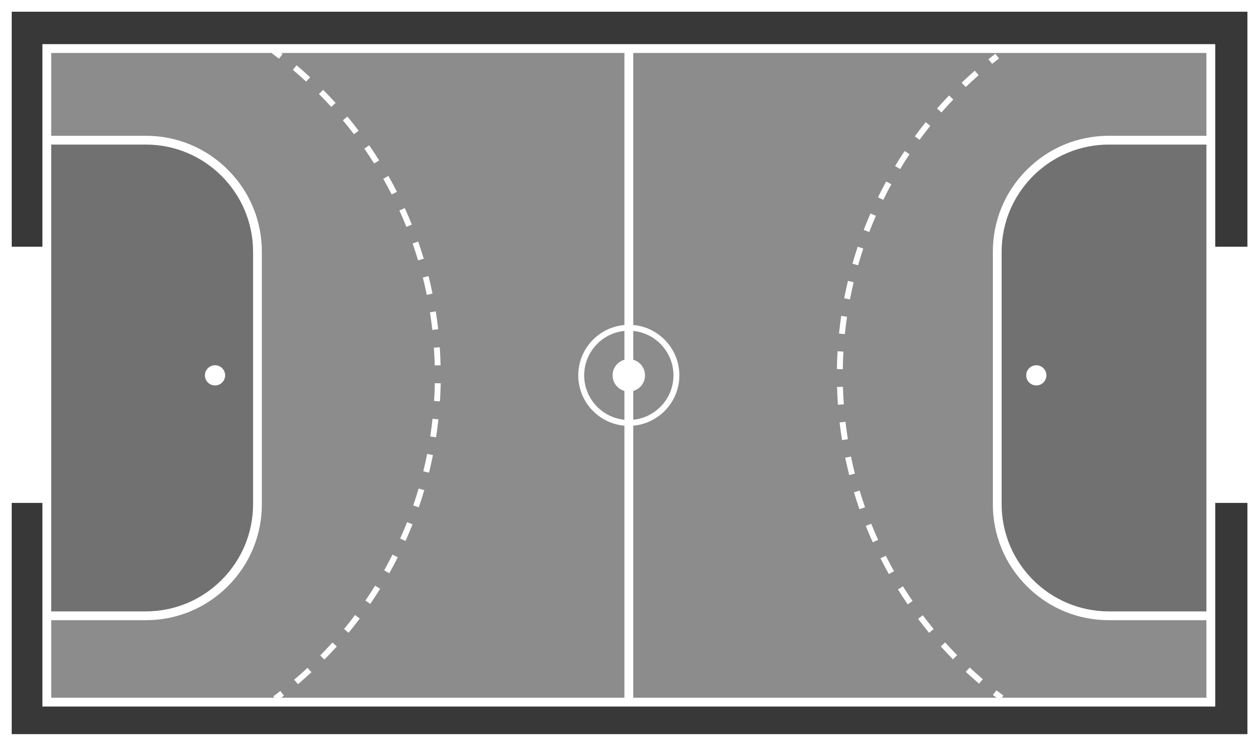 Vinil podovi igre dizajn rukometnog terena - TenStickers