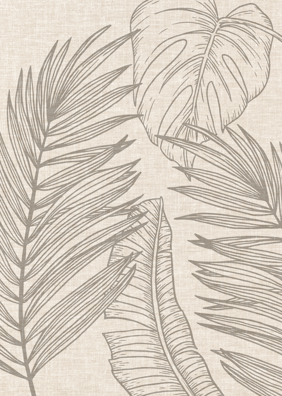 Vinil podovi cvijeće i biljke tropični efekt tkanine - TenStickers