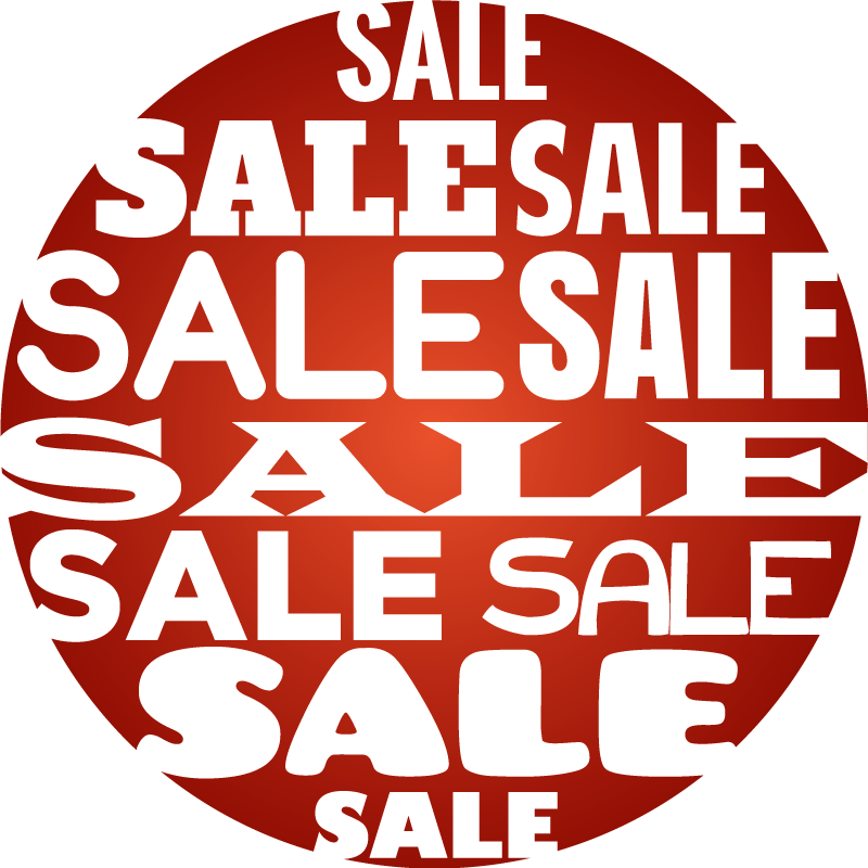 Vinil podovi crvena prodaja kružnog oblika - TenStickers