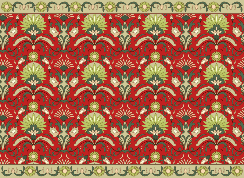 Vinil podovi blagovaonica tradicionalni zeleni dizajn - TenStickers