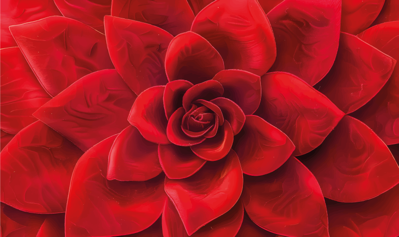 Vinil podovi crvena dizajn cvjetnih latica - TenStickers