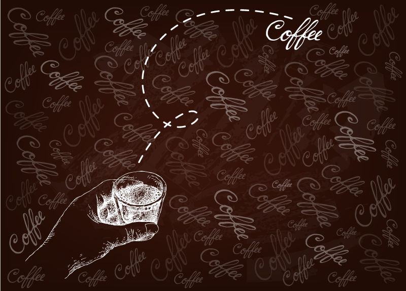 Vinilne prostirke s frazama kaligrafski motiv pića - TenStickers