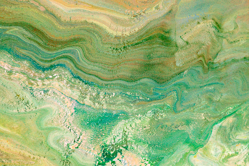 Mramorni vinilni tepih zelene i bež boje - TenStickers