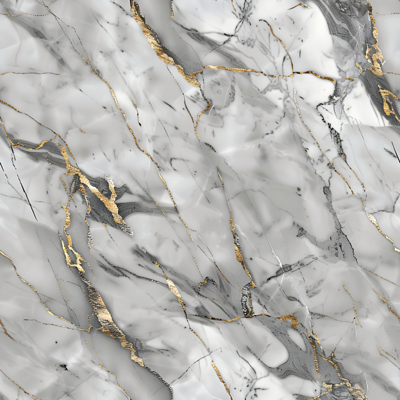 Mramorni vinilni tepih siva i zlatna - TenStickers