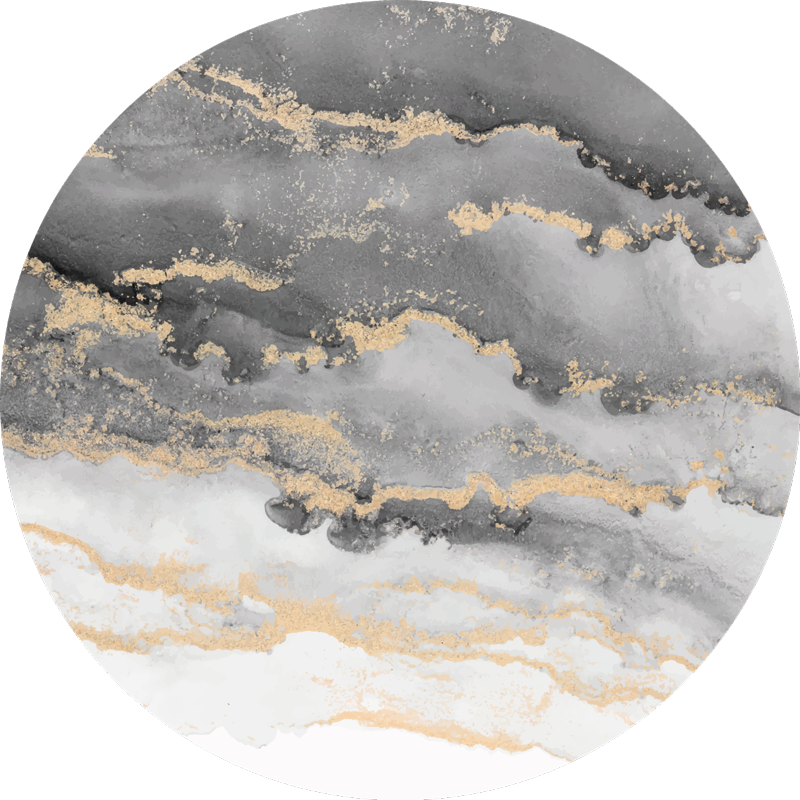 Mramorni vinilni tepih siva sa zlatnim detaljima - TenStickers