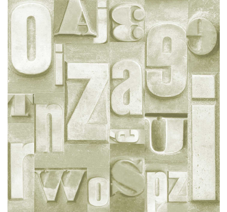 Tapete za zid Utiskivanje slova 3d industrijski stil - TenStickers