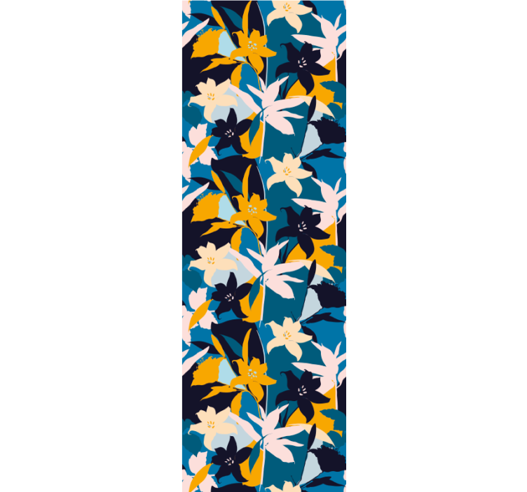 Tapete za zid Cvijeće apstraktni šareni uzorak - TenStickers