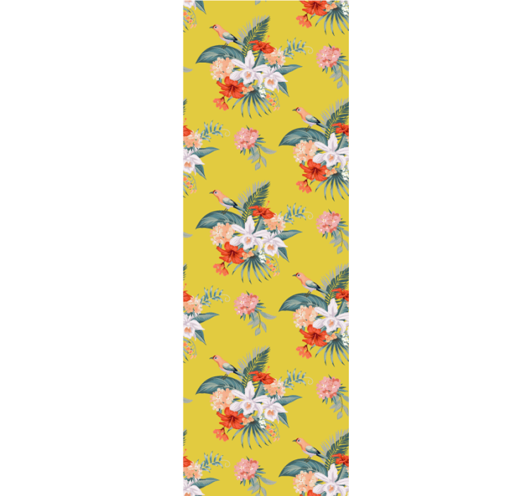 Tapete za zid Cvijeće buket na žutoj pozadini - TenStickers