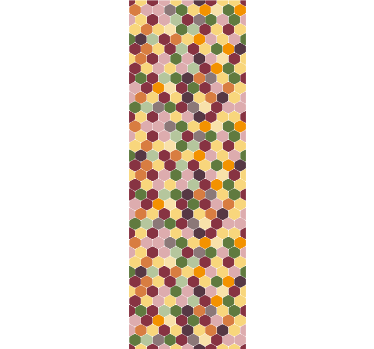 Tapete za zid pločice mali šareni šesterokuti - TenStickers