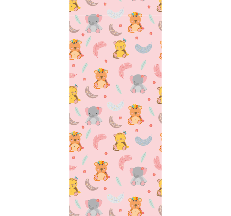 Tapete za dječju sobu bebe životinja iz džungle - TenStickers