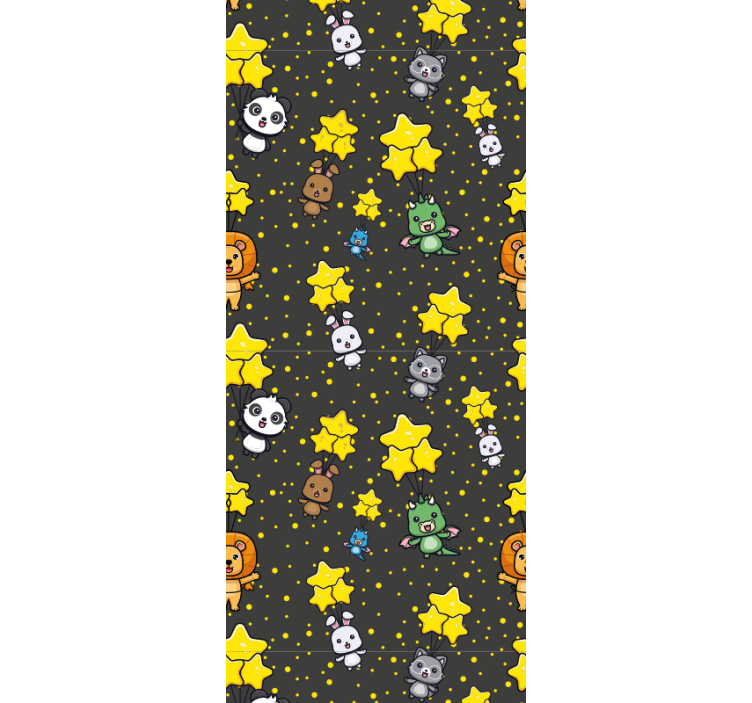 Tapete za dječju sobu bebe životinja i zvijezda - TenStickers