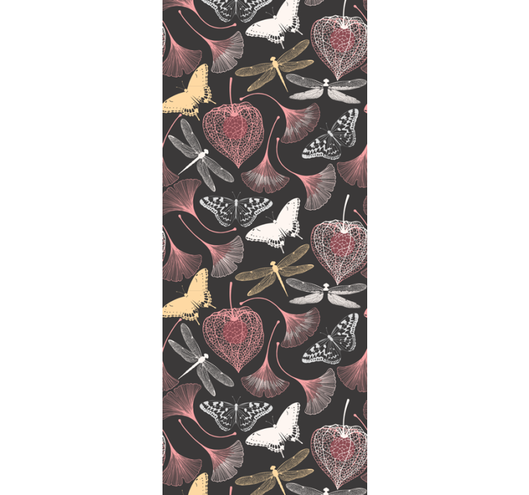 Tapete za zid Lišće tamna botanička elegancija - TenStickers