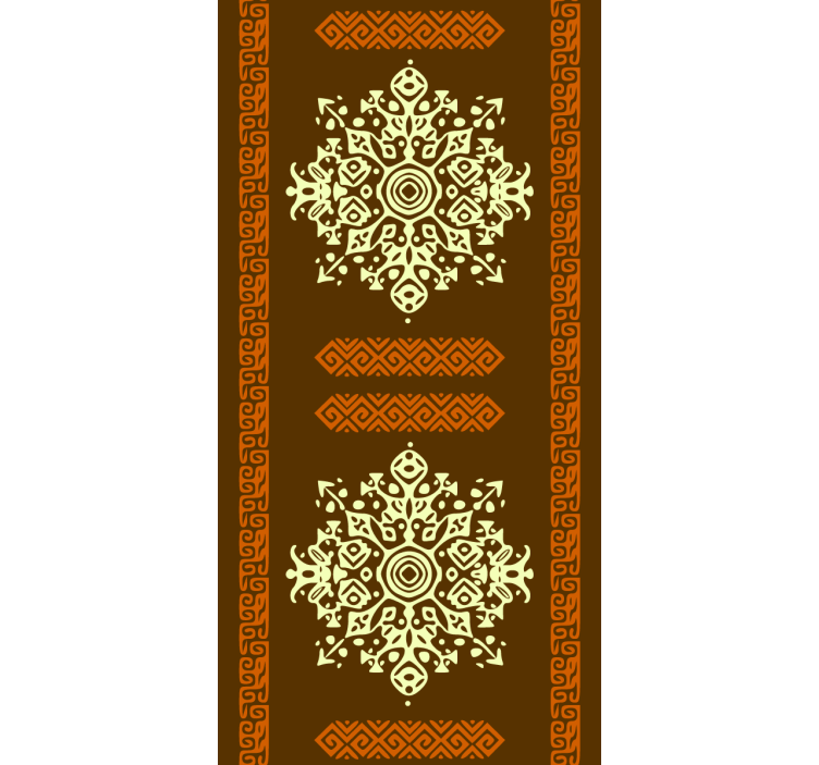 Zidne tapete za spavaću sobu etničke zlatne mandale - TenStickers